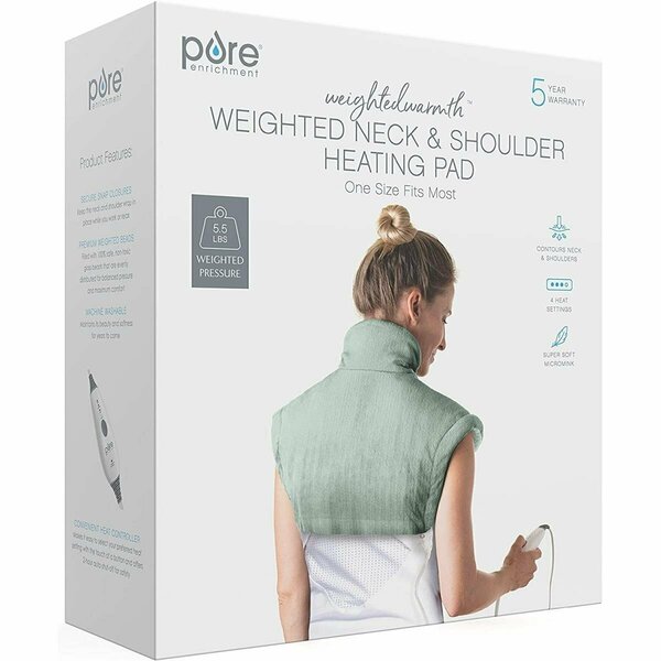 Pure Enrichment WeightedWarmth Weighted Neck and Shoulder Heating Pad PureHeat